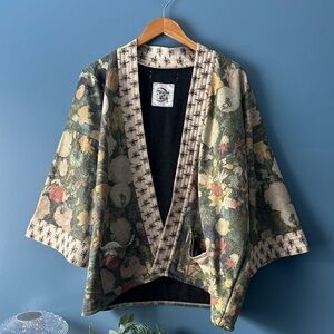 Floral Kimono Jacket - Green Multi
